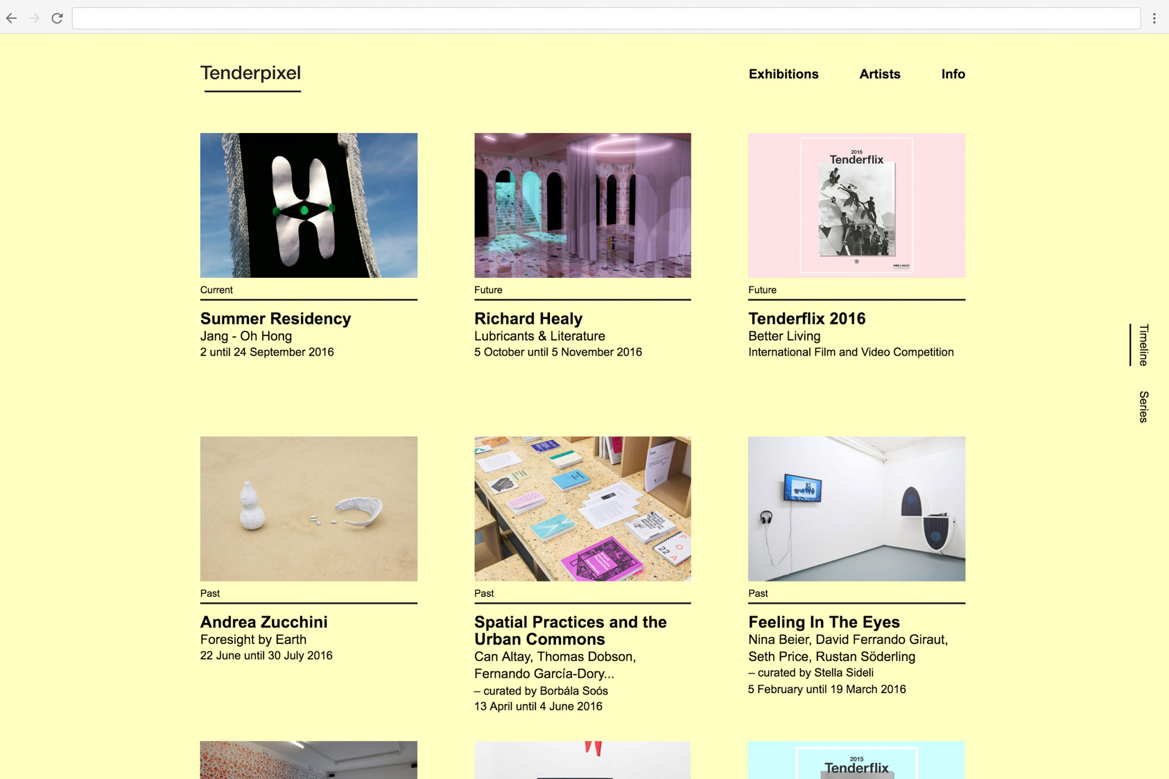 Tenderpixel Website by the agency for emerging ideas